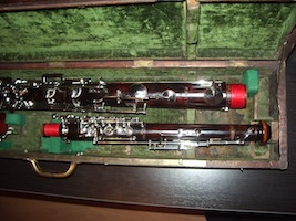 Heckelphone #19 in its original wooden case